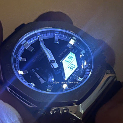 Casio G-Shock Men's Watch GM-2100C-5A Analog-Digital Cloth Band Shock Resistant Mineral Glass