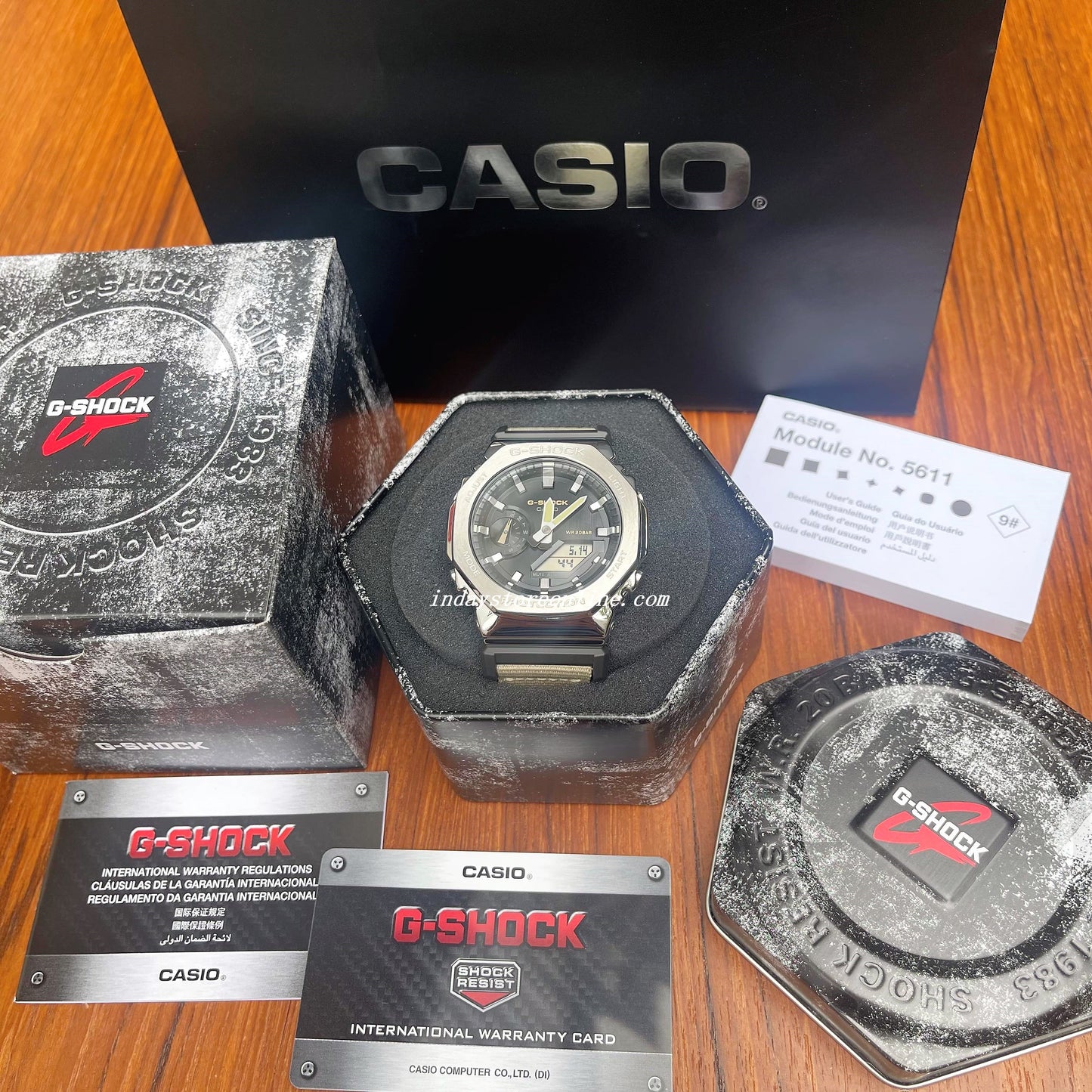 Casio G-Shock Men's Watch GM-2100C-5A Analog-Digital Cloth Band Shock Resistant Mineral Glass