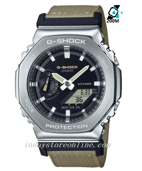 Casio G-Shock Men's Watch GM-2100C-5A Analog-Digital Cloth Band Shock Resistant Mineral Glass
