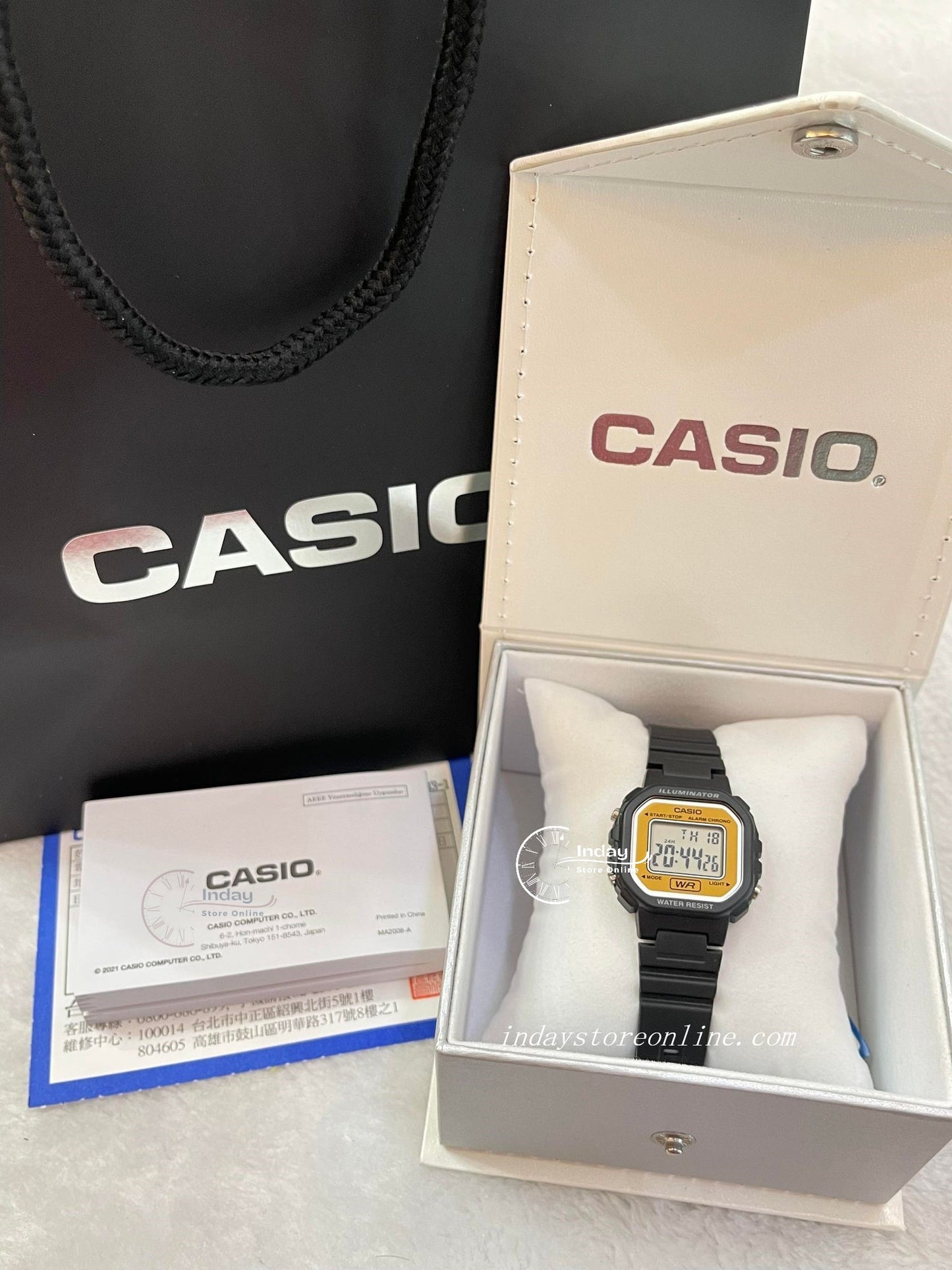 Casio Digital Women's Watch LA-20WH-9A Digital Resin Band Resin Glass