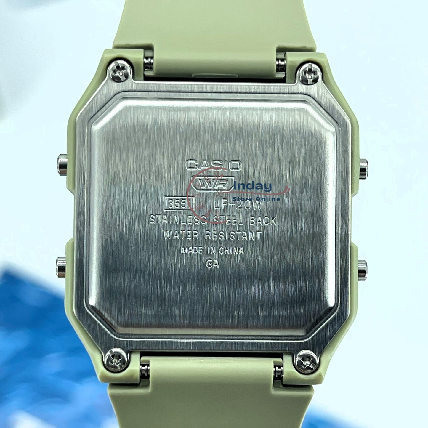 Casio Digital Unisex Watch LF-20W-3A Green Color Resin Strap