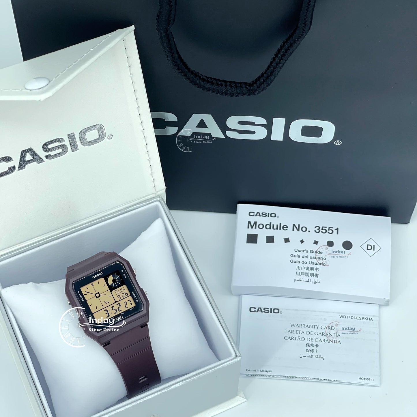 Casio Digital Unisex Watch LF-20W-5A Maroon Color Resin Strap