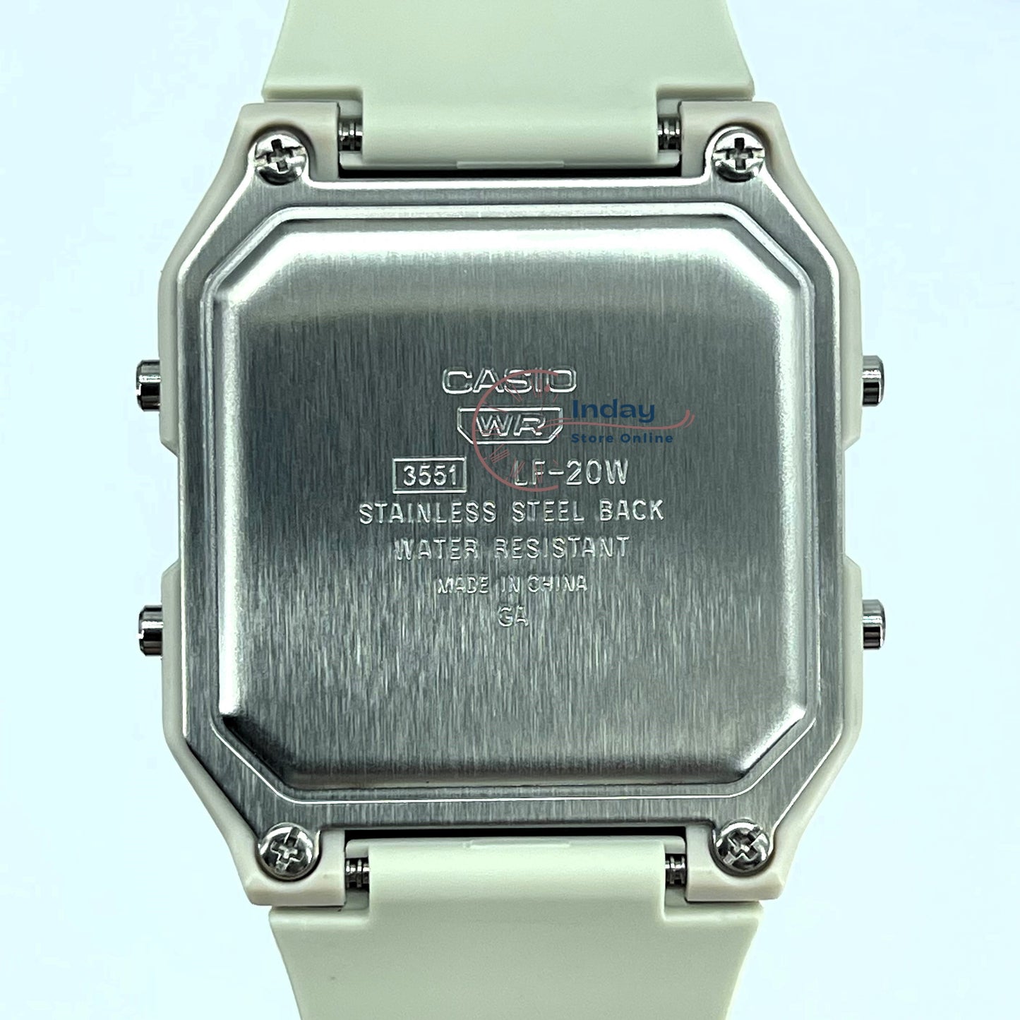 Casio Digital Unisex Watch LF-20W-8A Cream Color Resin Band