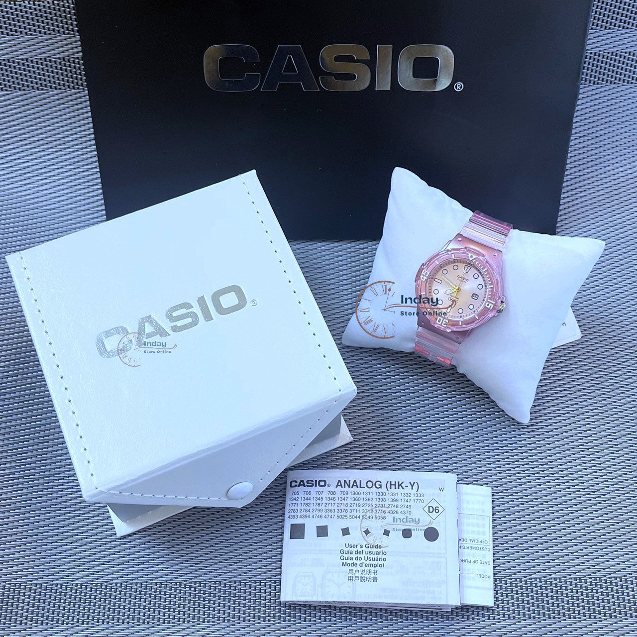 Casio Analog Women's Watch LRW-200HS-4E Resin Band Resin Glass Transparent Color