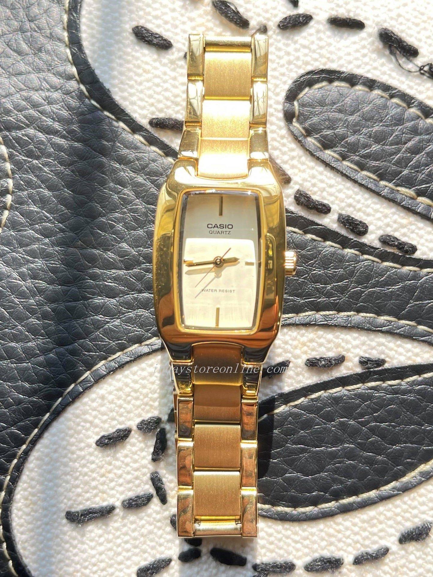 Casio Fashion Women's Watch LTP-1165N-9C Gold Plated Stainless Steel Band Mineral Glass