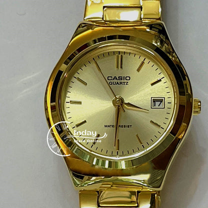 Casio Fashion Women's Watch LTP-1170N-9A Gold Plated Stainless Steel Band Mineral Glass