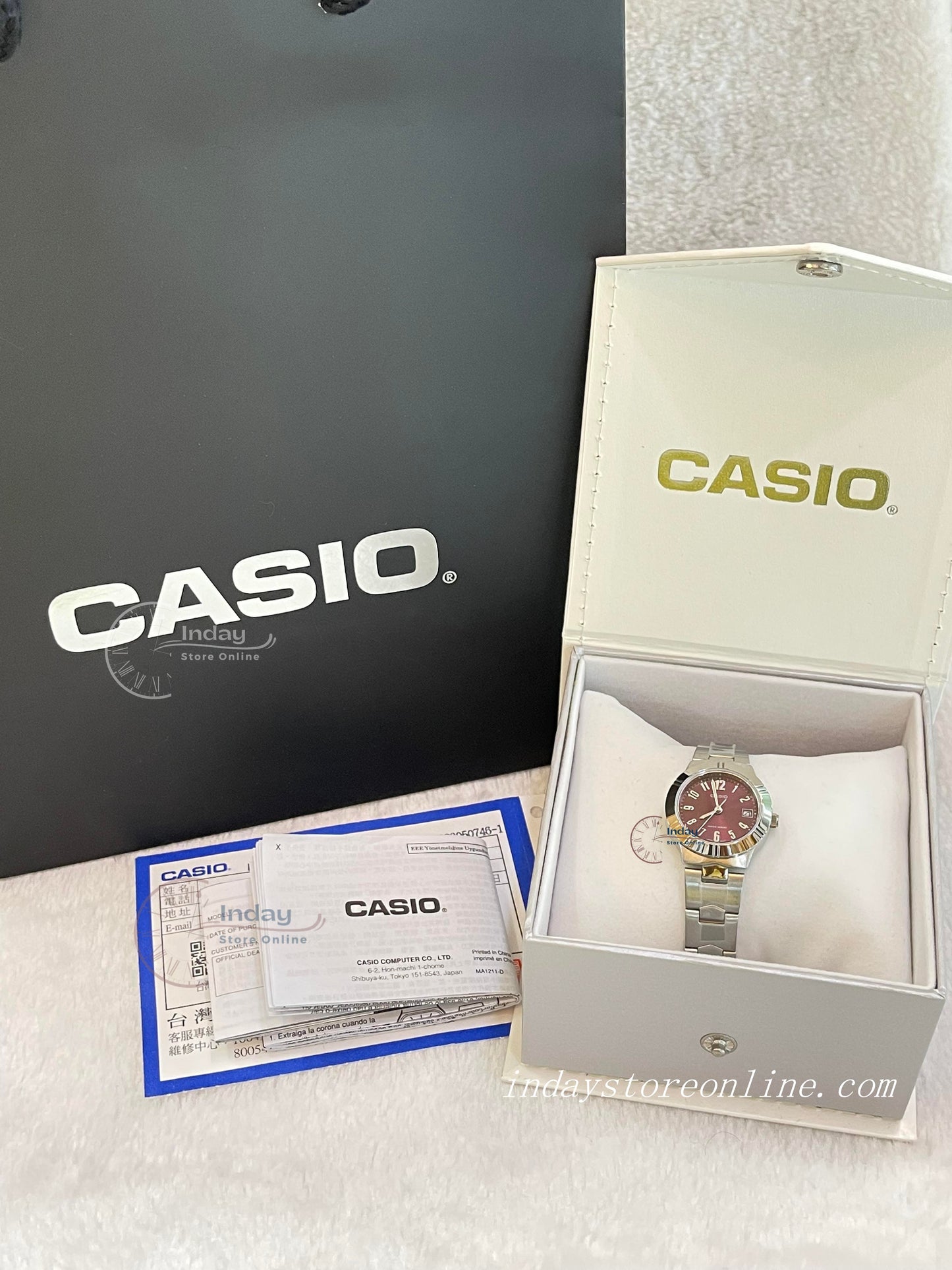 Casio Fashion Women's Watch LTP-1241D-4A2 Silver Stainless Steel Band Mineral Glass