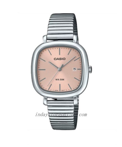 Casio Women's Watch LTP-B166D-4A Stainless Steel Band Adjustable Clasp