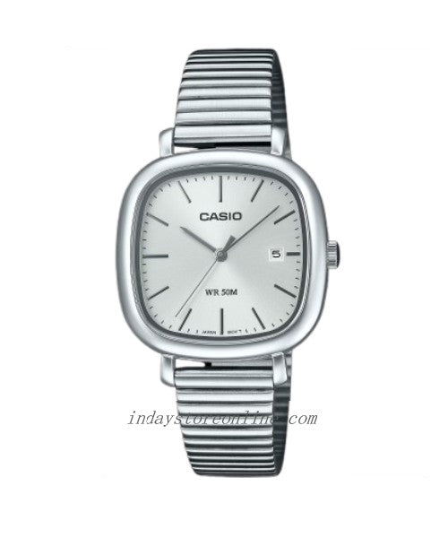 Casio Women's Watch LTP-B166D-7A Stainless Steel Band Adjustable Clasp