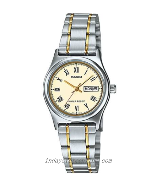 Casio Standard Women's Watch LTP-V006SG-9B Two Tone Stainless Strap Mineral Glass