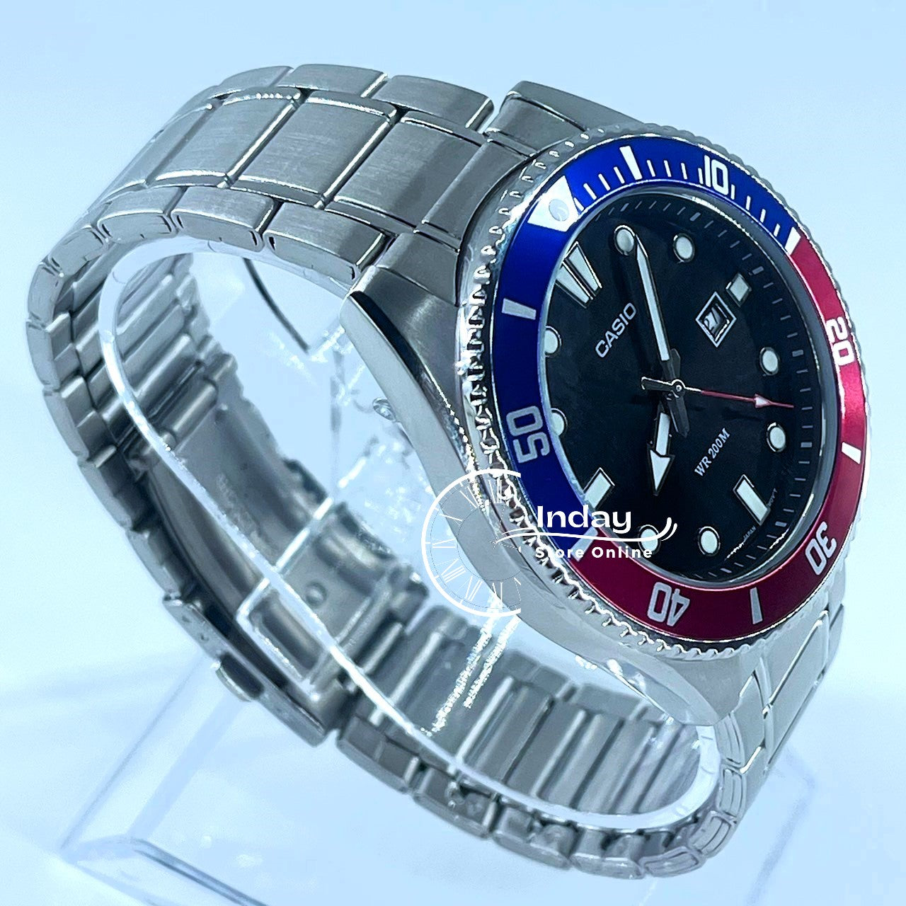 Casio Men's Watch MDV-107D-1A3 Stainless Steel Band Mineral