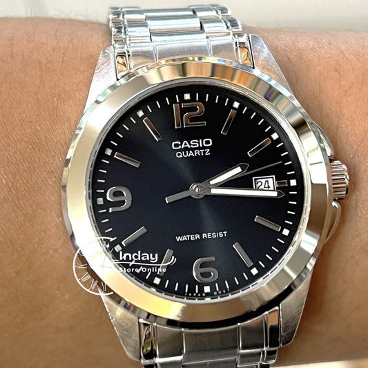 Casio Fashion Men's Watch MTP-1215A-1A Silver Stainless Steel Band Mineral Glass