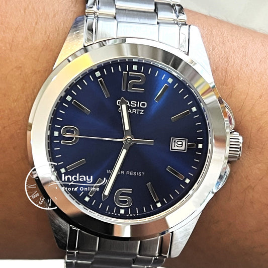 Casio Fashion Men's Watch MTP-1215A-2A Stainless Steel Strap Mineral Glass