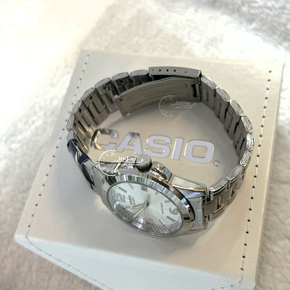 Casio Fashion Men's Watch MTP-1215A-7A Silver Plated Stainless Steel Strap Mineral Glass