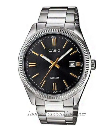 Casio Fashion Men's Watch MTP-1302D-1A2 Mineral Glass Stainless Steel Band