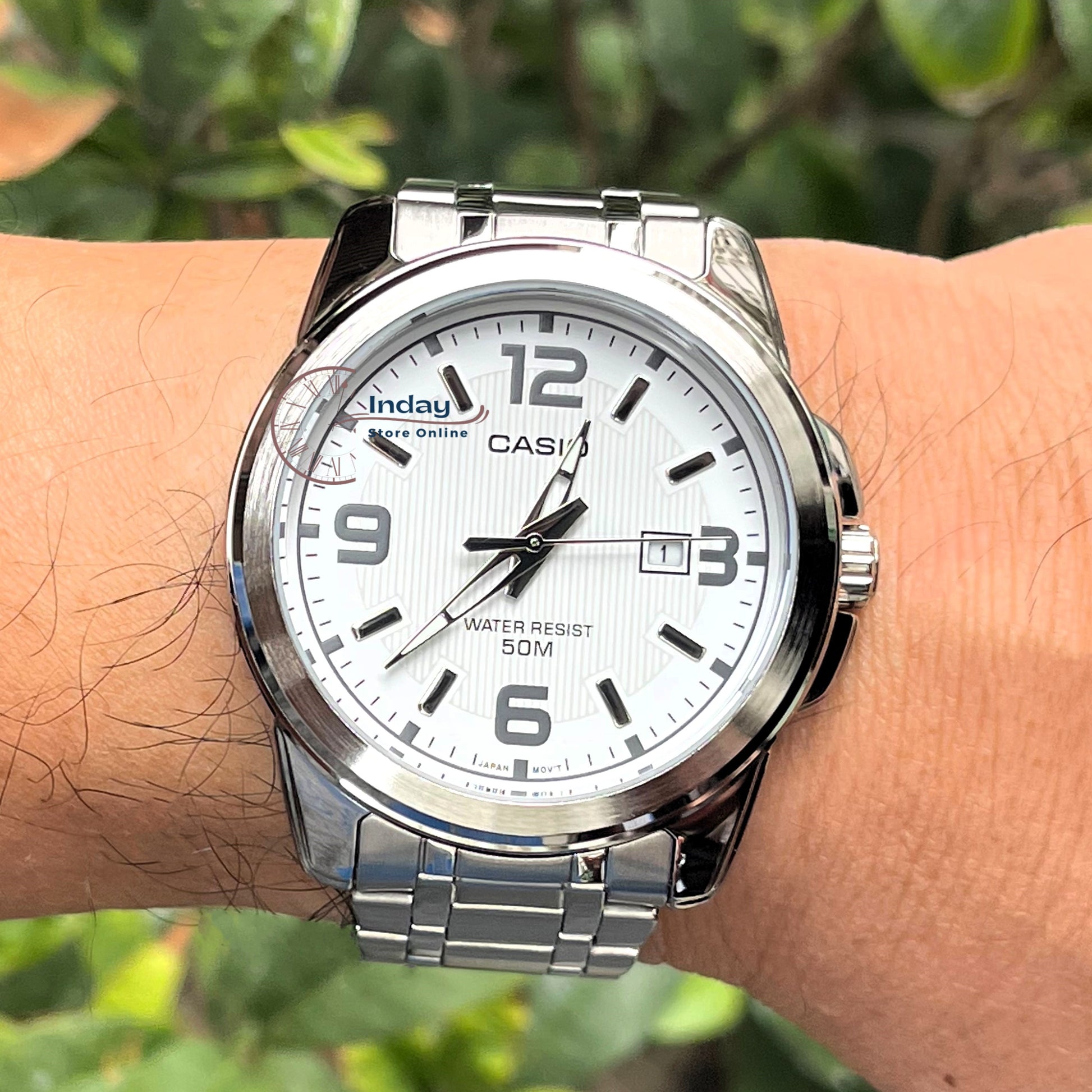 Casio Fashion Men's Watch MTP-1314D-7A Stainless Steel Strap Mineral Glass