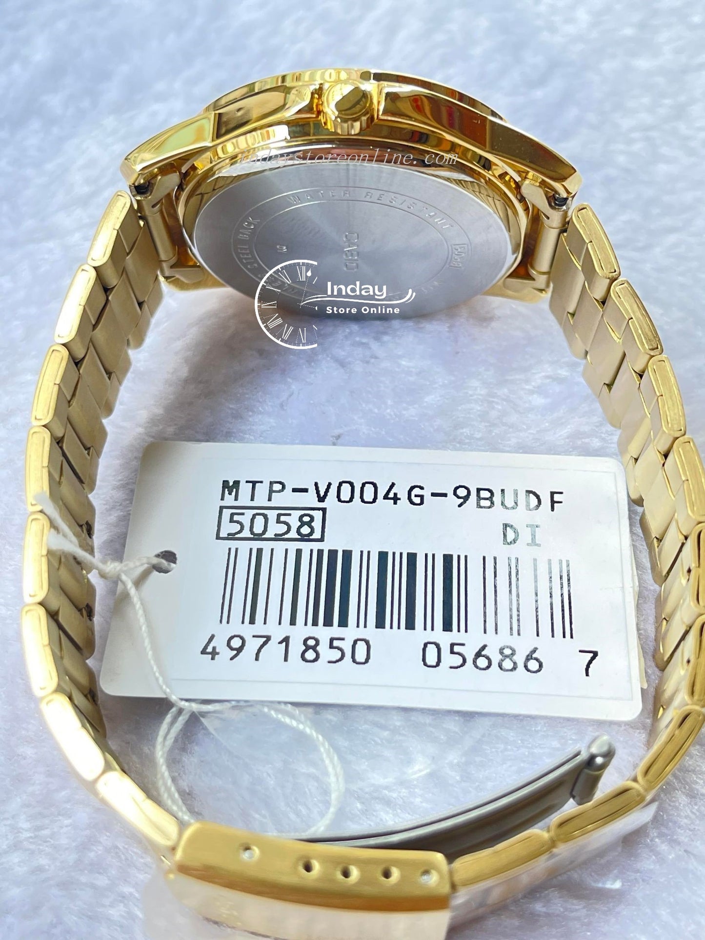 Casio Standard Men's Watch MTP-V004G-9B Gold Plated Stainless Steel Strap Mineral Glass