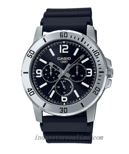 Casio Men's Watch MTP-VD300-1B Resin Band Mineral Glass