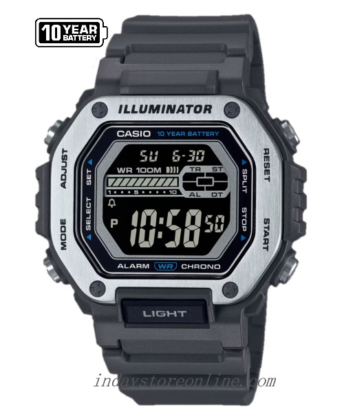 Casio Digital Men's Watch MWD-110H-8B Digital Resin Band Resin Glass Battery life: 10 years