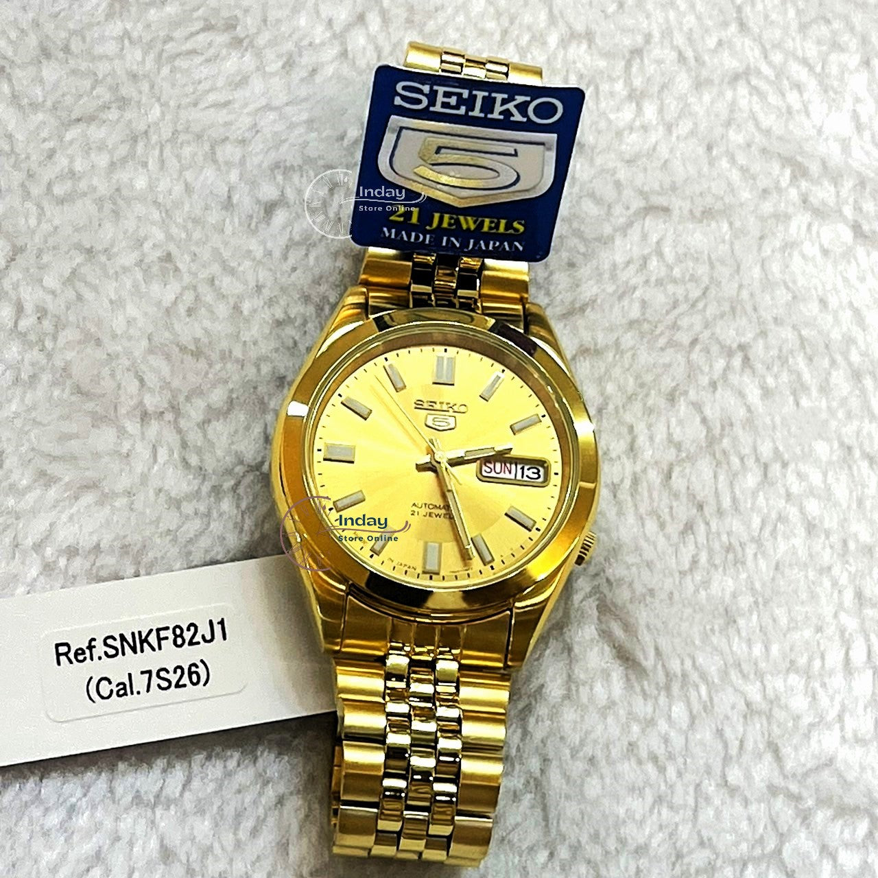 Seiko 5 automatic 21 jewels gold plated on sale price