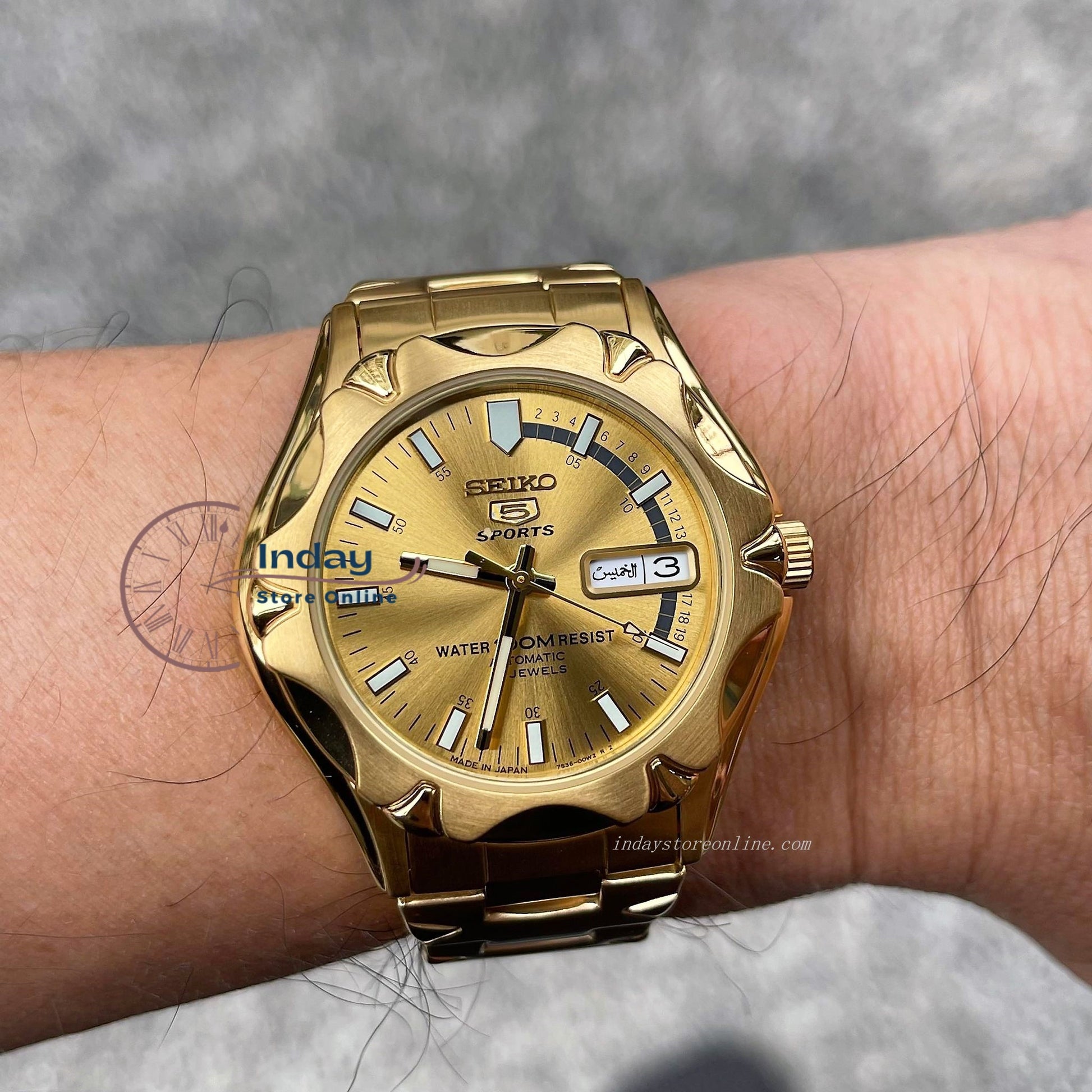 Seiko Automatic Men's Watch SNZ450J1 Gold Tone Stainless Steel