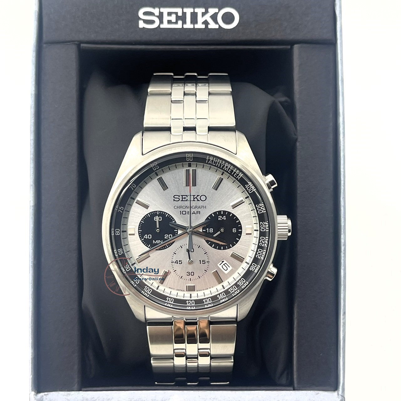 Seiko Men's Watch SSB425P1 Battery Operated Stainless Steel Hardlex Crystal