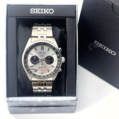 Seiko Men's Watch SSB425P1 Battery Operated Stainless Steel Hardlex Crystal