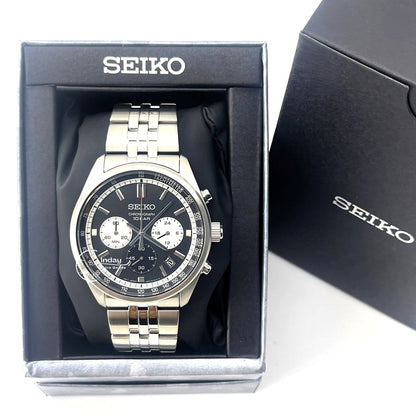 Seiko Men's Watch SSB429P1 Battery Operated Stainless Steel Hardlex Crystal