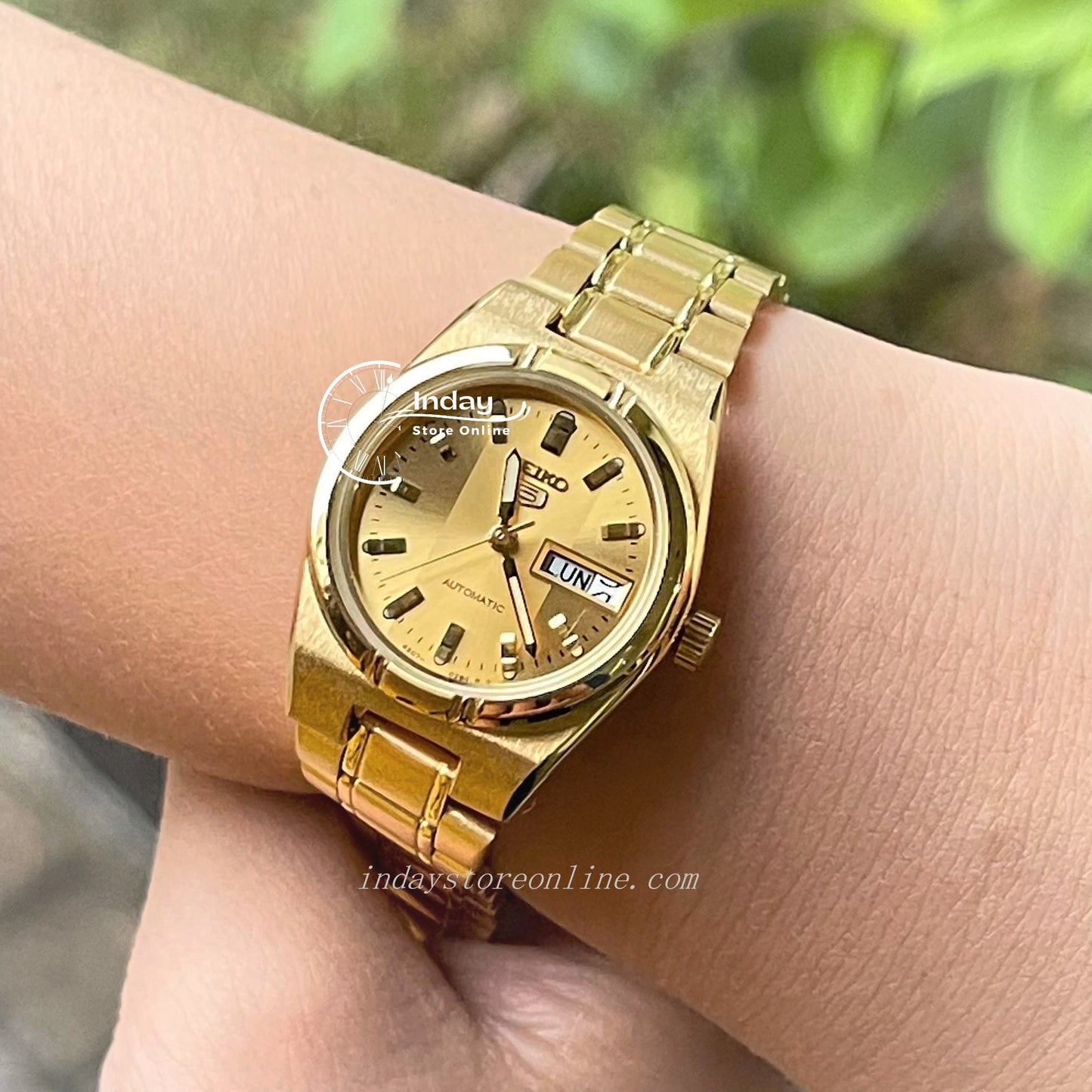 Seiko Automatic Women's Watch SYM600K Gold Tone Stainless Steel Luminous