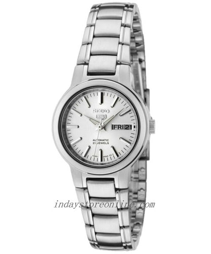 Seiko 5 Automatic Women's Watch SYMK13J1  21 Jewels Hardlex Crystal Luminous Stainless Steel Band