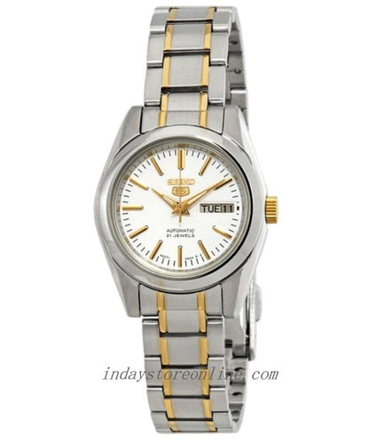 Seiko 5 Automatic Women's Watch SYMK19J1 21 Jewels Hardlex Crystal Luminous Two Tone Stainless Steel