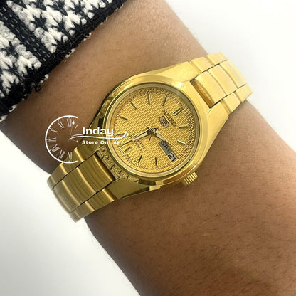 Seiko Automatic Women's Watch SYMC18K1 Gold Tone Stainless Steel Luminous