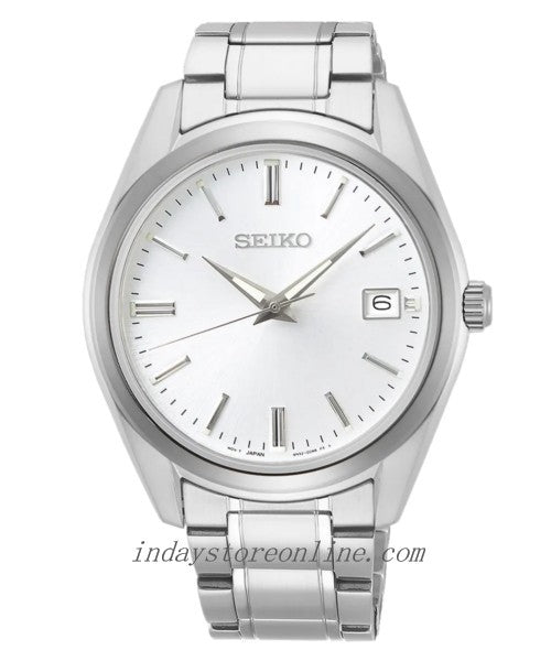 Seiko Men's Battery Operated Watch SUR307P1 Sapphire Crystal Luminous Stainless Steel Band Battery Life 3 Years