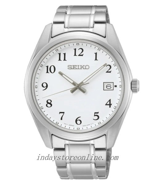 Seiko Men's Battery Operated Watch SUR459P1 Sapphire Crystal Luminous Stainless Steel Band Battery Life 3 Years