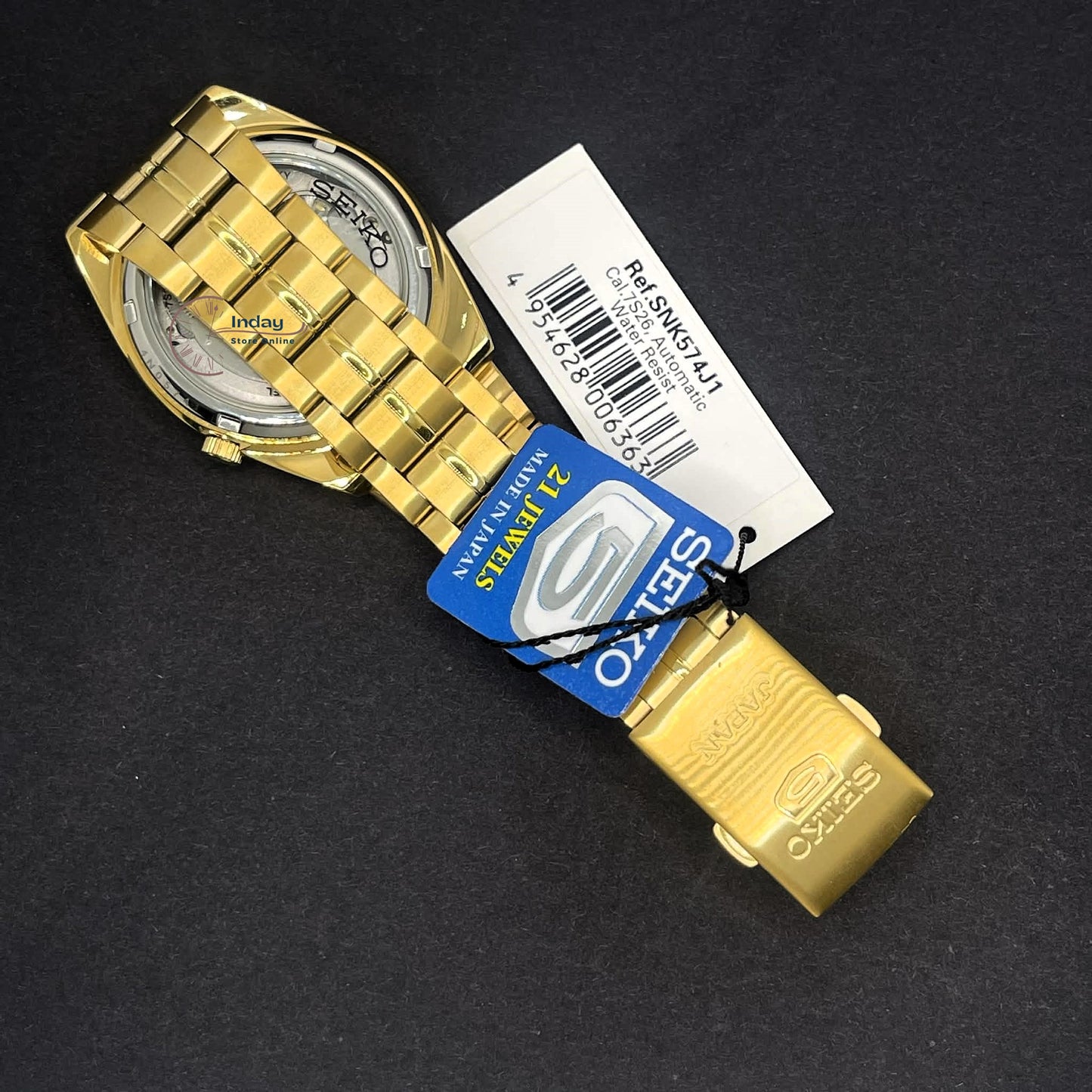 Seiko 5 Automatic Men's Watch SNK574J1 Made In Japan Mineral Crystal Luminous 35mm