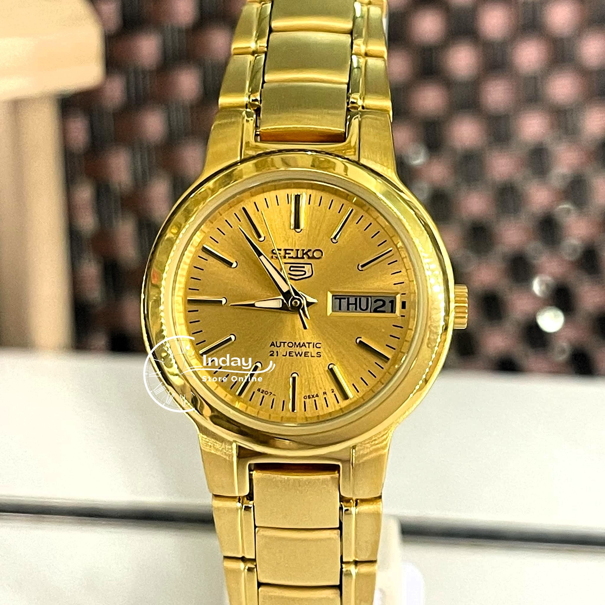 Seiko Automatic Women's Watch SYME46K1 Gold Tone Stainless