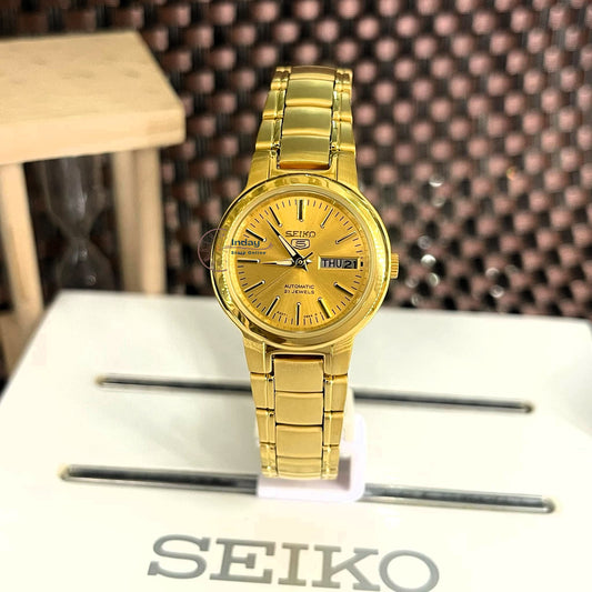 Seiko Automatic Women's Watch SYME46K1 Gold Tone Stainless Steel Luminous