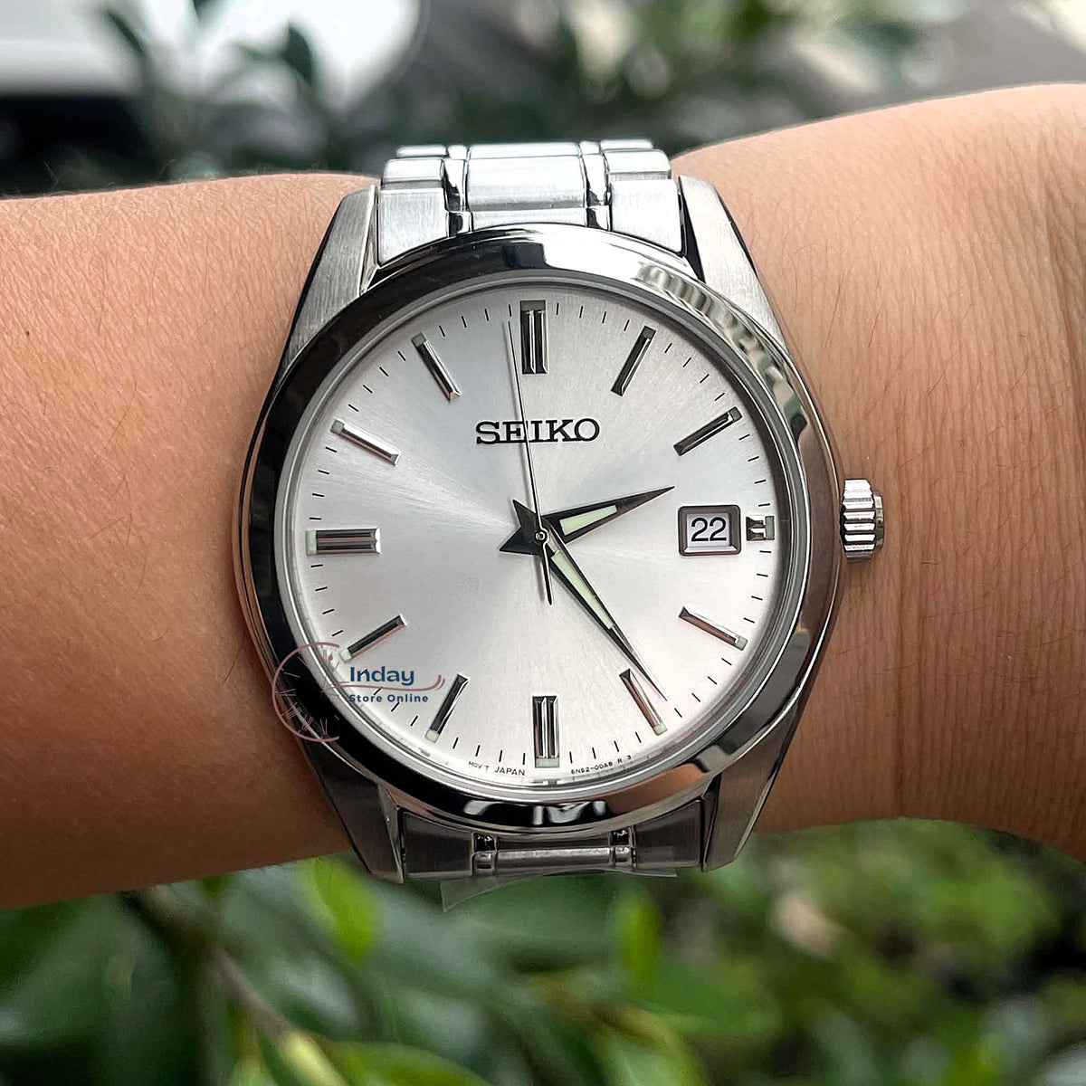 Seiko Men's Battery Operated Watch SUR307P1 Sapphire Crystal Luminous Stainless Steel Band Battery Life 3 Years