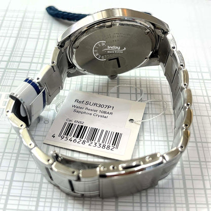 Seiko Men's Battery Operated Watch SUR307P1 Sapphire Crystal Luminous Stainless Steel Band Battery Life 3 Years