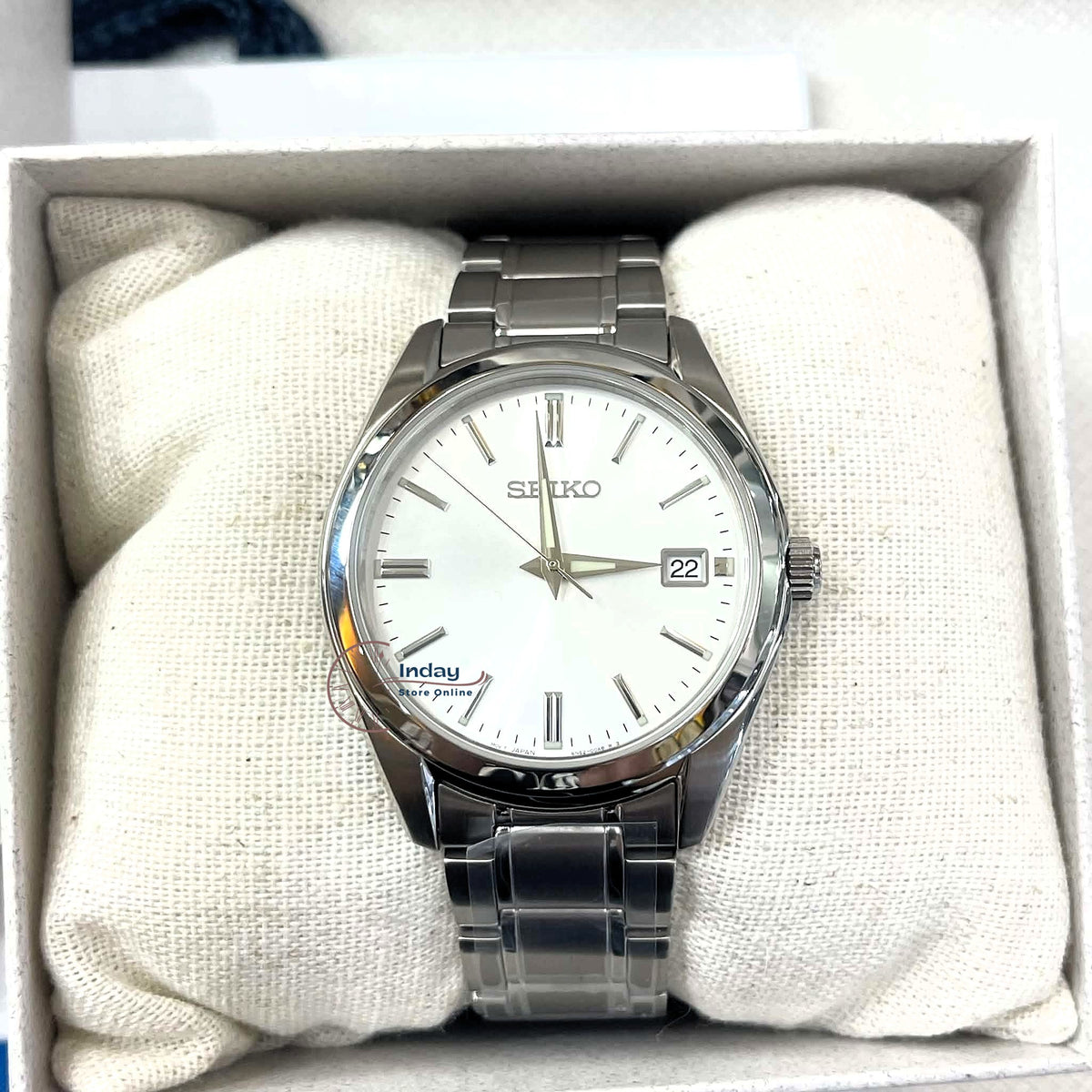 Seiko Men's Battery Operated Watch SUR307P1 Sapphire Crystal Luminous Stainless Steel Band Battery Life 3 Years