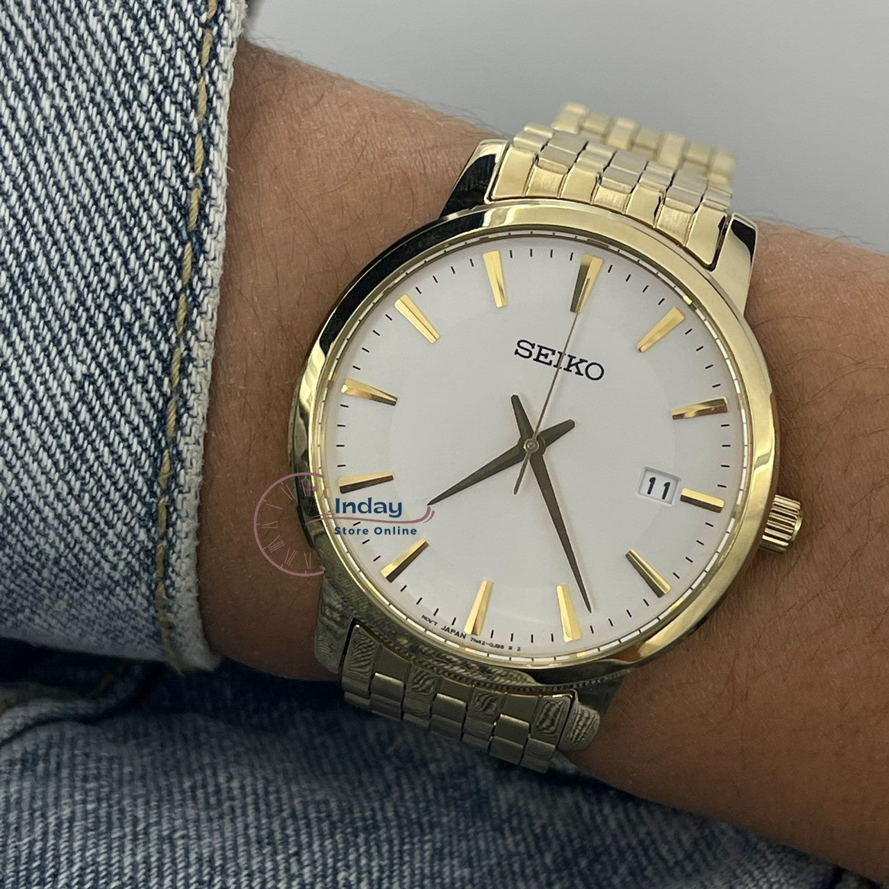 Seiko Men's Watch SGEF92P1 Stainless Steel Band Battery Operated