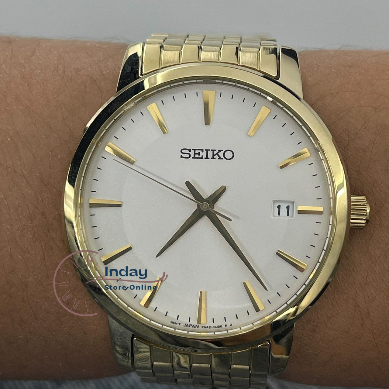 Seiko Men's Watch SGEF92P1 Stainless Steel Band Battery Operated