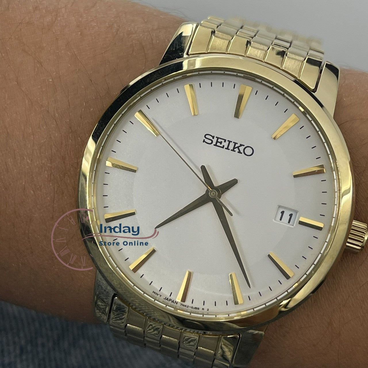 Seiko Men's Watch SGEF92P1 Stainless Steel Band Battery Operated