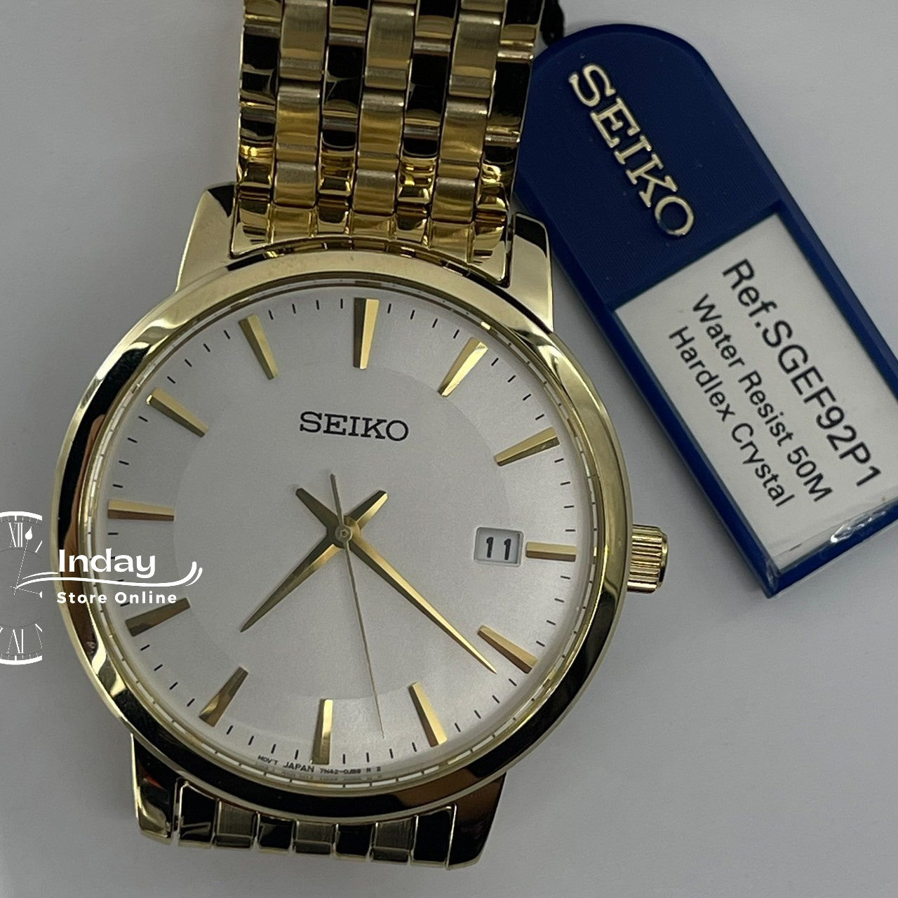 Seiko Men's Watch SGEF92P1 Stainless Steel Band Battery Operated