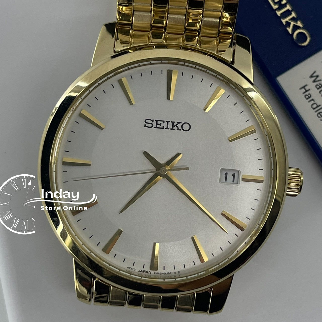 Seiko Men's Watch SGEF92P1 Stainless Steel Band Battery Operated