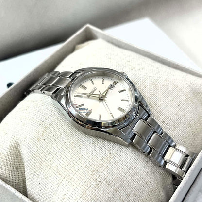 Seiko Women's Battery Operated Watch SUR633P1 Sapphire Crystal Luminous Stainless Steel Band Battery Life 3 Years