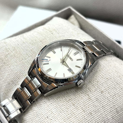 Seiko Women's Battery Operated Watch SUR633P1 Sapphire Crystal Luminous Stainless Steel Band Battery Life 3 Years