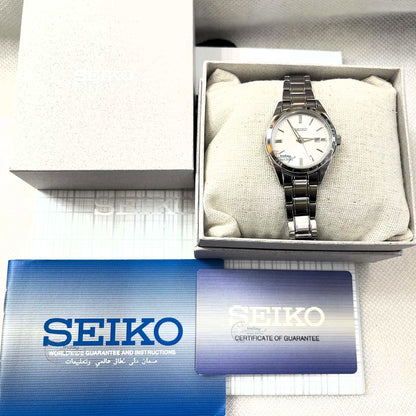 Seiko Women's Battery Operated Watch SUR633P1 Sapphire Crystal Luminous Stainless Steel Band Battery Life 3 Years