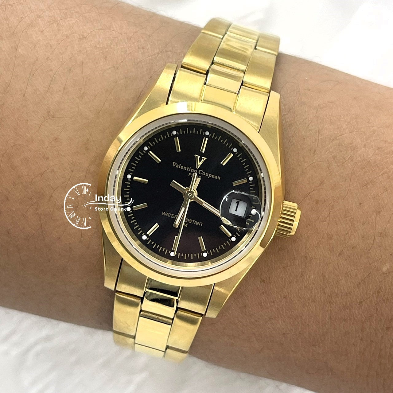 范倫鐵諾 古柏 Coupeau Women's Watch 12168KL-14 Gold Tone Stainless Steel Band