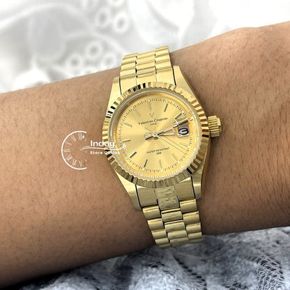 范倫鐵諾 古柏  Coupeau Women's Watch 12169KL-13 Gold Tone Stainless Steel Band